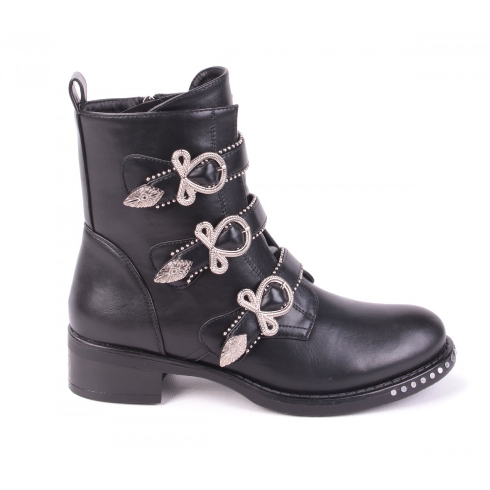 biker boots with studs womens
